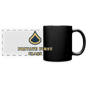 Private First Class - Full Colour Panoramic Mug - black - Front