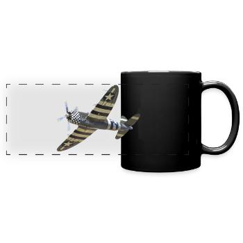 P-47 Thunderbolt - Mug panoramique uni - noir - Devant