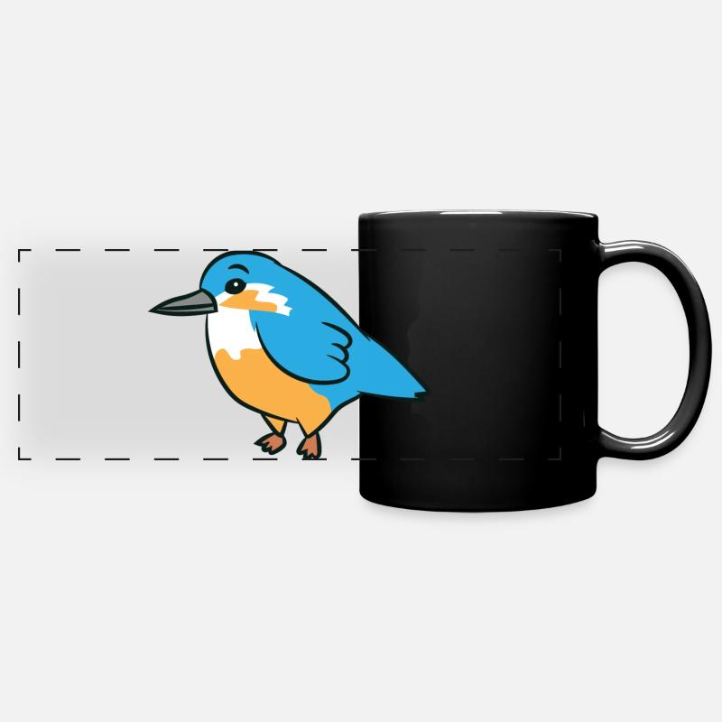 Kingfisher - Illustration - Mug panoramique uni - noir