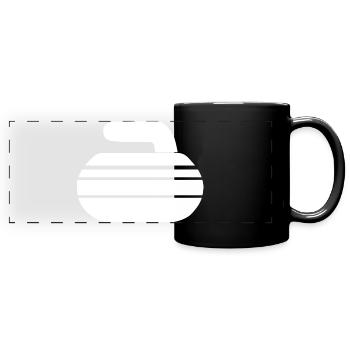 Curling Stone - Full Colour Panoramic Mug - black - Front