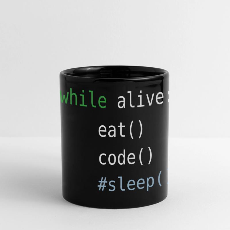 Python code | eat sleep code repeat | Programming Full Colour Panoramic Mug