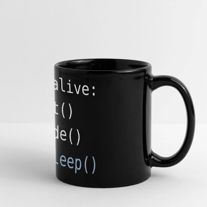 Python code | eat sleep code repeat | Programming Full Colour Panoramic Mug