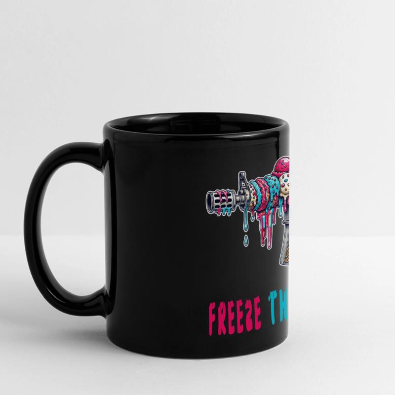 Konflikt eingefrieren Eiscreme Panorama-Tasse farbig