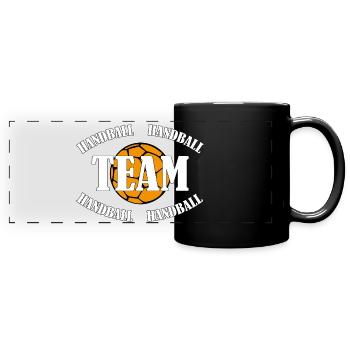 HANDBALL TEAM - Full Colour Panoramic Mug - black - Front