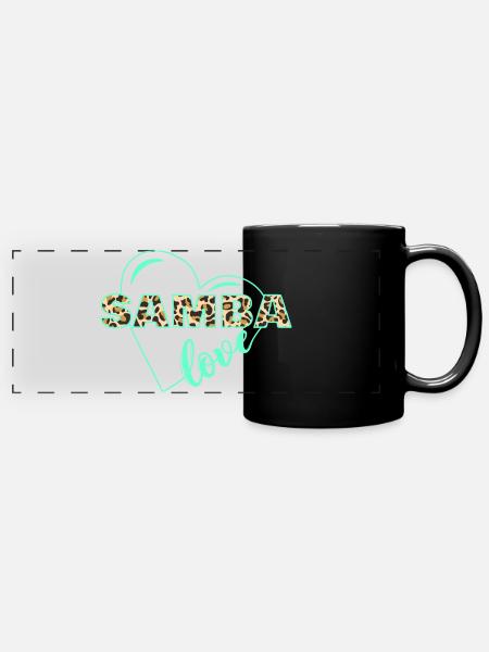 Samba Animal Print Liebe - Panorama-Tasse farbig - Schwarz