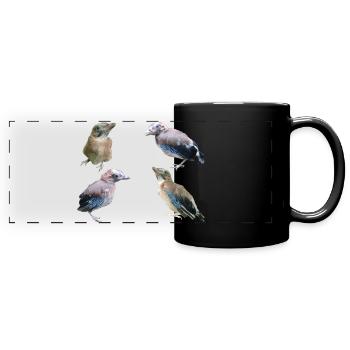 Geai des jeunes oiseaux - Mug panoramique uni - noir - Devant
