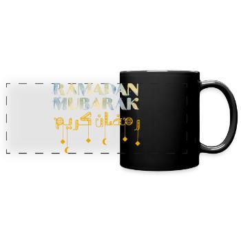 Ramadan Mubarak - Full Colour Panoramic Mug - black - Front