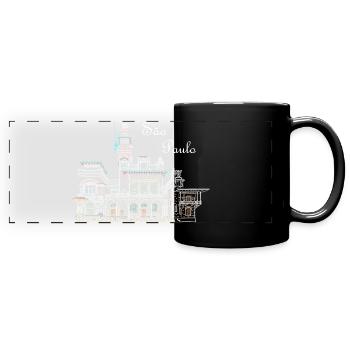 Sao Paulo Brasilien Zeichnung Palast der Industrie - Panorama-Tasse farbig - Schwarz - Vorne