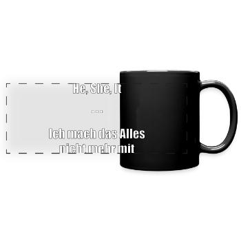 He, She, It Meme Shirt – For Teachers and Students - Full Colour Panoramic Mug - black - Front