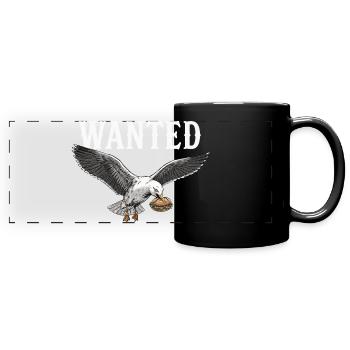 Gesucht Fischbrötchen Möwe - Panorama-Tasse farbig - Schwarz - Vorne