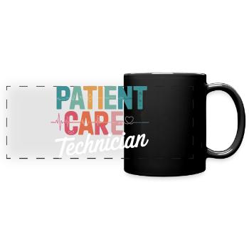 Conception de technicien en soins aux patients - Mug panoramique uni - noir - Devant