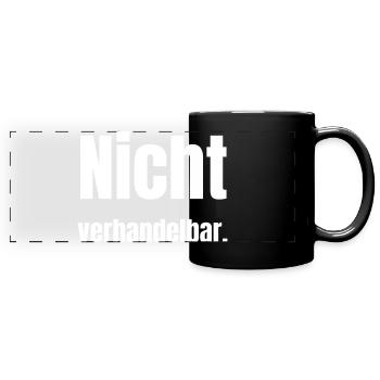 Nicht verhandelbar - Panorama-Tasse farbig - Schwarz - Vorne