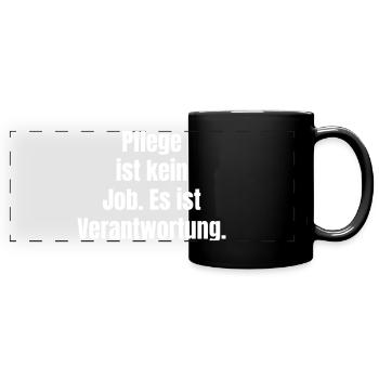 Care is responsibility - Full Colour Panoramic Mug - black - Front