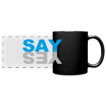 Say Yes - Full Colour Panoramic Mug - black - Front