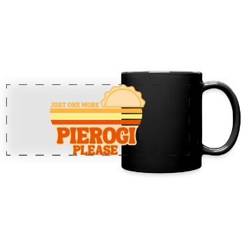 Pierogi Noch ein Knödel, bitte. Polnische Küche - Panorama-Tasse farbig - Schwarz - Vorne