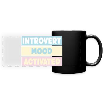 Introvert - Full Colour Panoramic Mug - black - Front