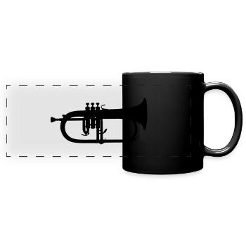 music trumpet brass - Panorama-Tasse farbig - Schwarz - Vorne