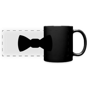 Noeud Papillon - Mug panoramique uni - noir - Devant