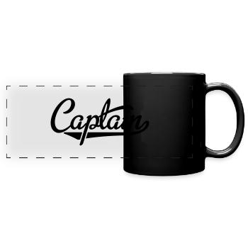 Captain - Panorama-Tasse farbig - Schwarz - Vorne