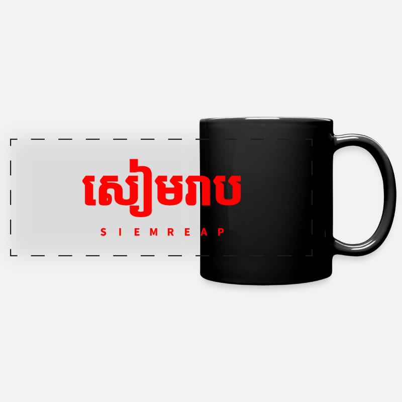 Siem Reap Cambodge - Mug panoramique uni - noir