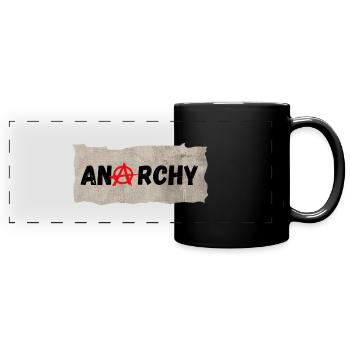 Anarchie - Panorama-Tasse farbig - Schwarz - Vorne