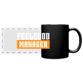 Agence Feelgood manager tshirt orange noir - Mug panoramique uni - noir - Devant