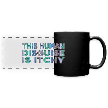 science fiction alien puns alien lover - Panorama-Tasse farbig - Schwarz - Vorne
