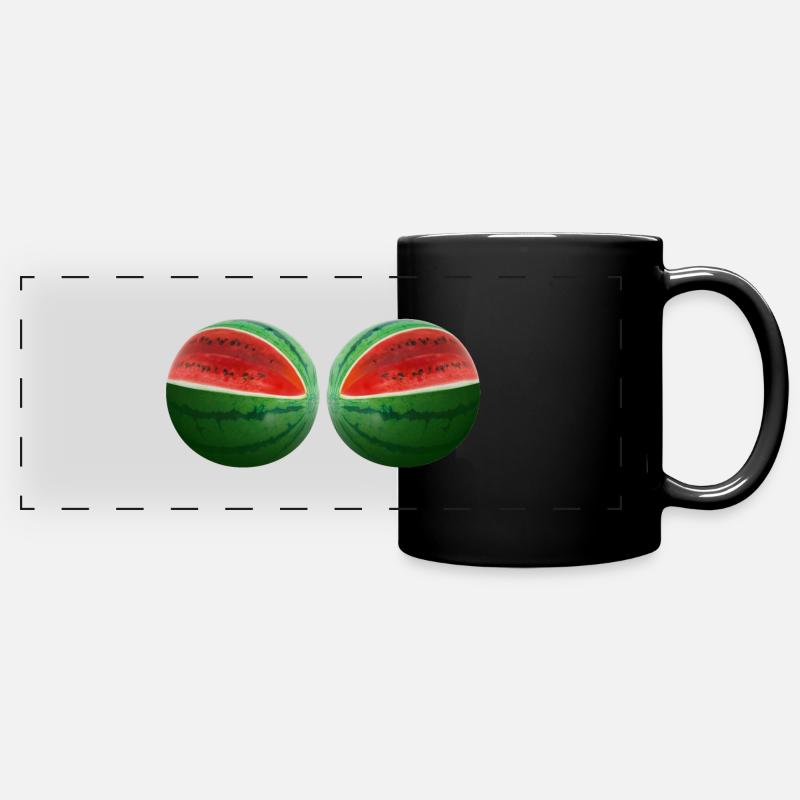 Melons Water Polo 2 - Full Colour Panoramic Mug - black