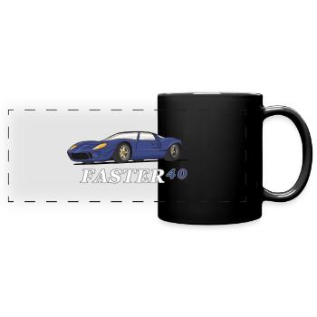 Racing car - Full Colour Panoramic Mug - black - Front