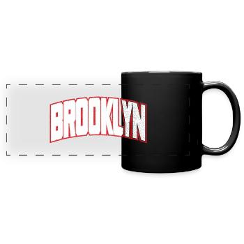 Brooklyn - Panorama-Tasse farbig - Schwarz - Vorne