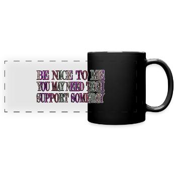 C Plus Plus Dayfathers Day Computer Programming - Full Colour Panoramic Mug - black - Front