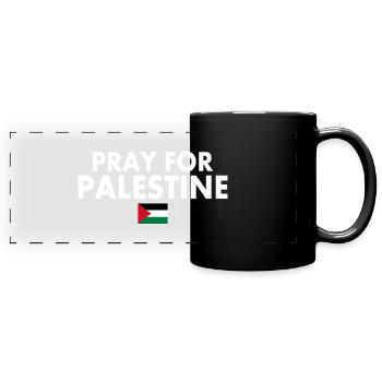 Pray for palestine - Full Colour Panoramic Mug - black - Front