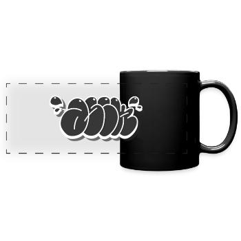 Graffiti throwup asik - Full Colour Panoramic Mug - black - Front