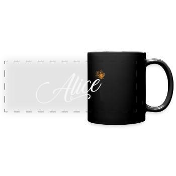 Alice Custom Name for Women Kids Toddlers - Alice - Full Colour Panoramic Mug - black - Front