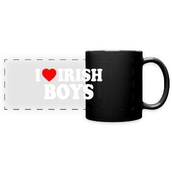 I love irish boys - Mug panoramique uni - noir - Devant
