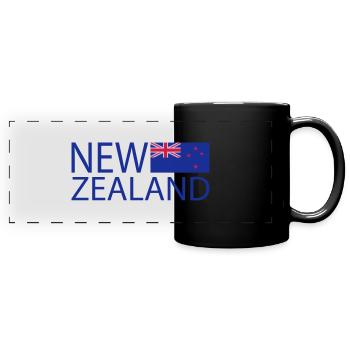 New Zealand - Panorama-Tasse farbig - Schwarz - Vorne