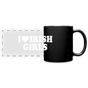 I love irish girls - Mug panoramique uni - noir - Devant