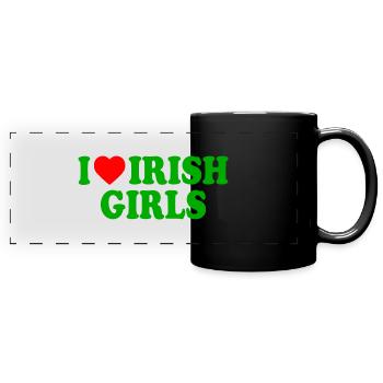 I love irish girls - Full Colour Panoramic Mug - black - Front