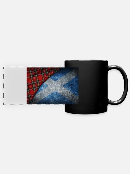 Schottland - Panorama-Tasse farbig - Schwarz