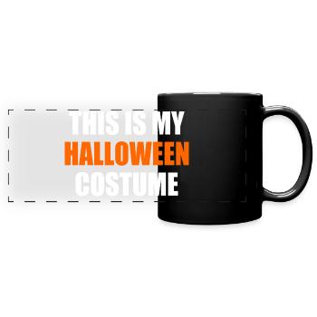 this is my halloween costume - Mug panoramique uni - noir - Devant