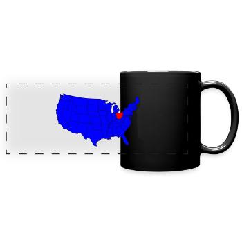 State of Ohio Location - Full Colour Panoramic Mug - black - Front