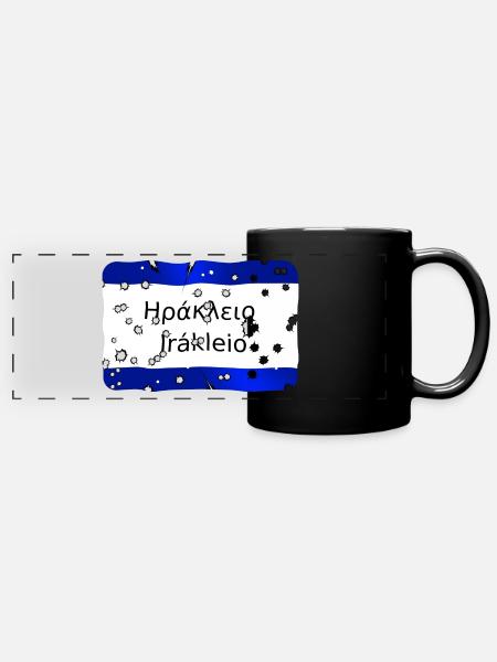 irakleio - Panorama-Tasse farbig - Schwarz