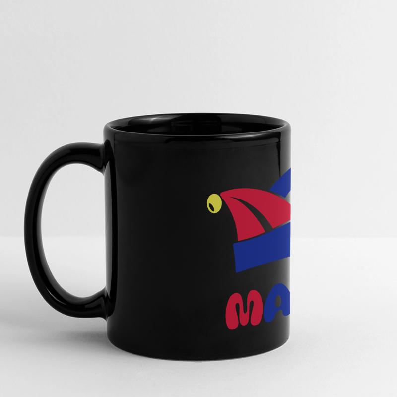 Fasching Narrenkappe Mainz 1, 2 oder 3 Farben Panorama-Tasse farbig