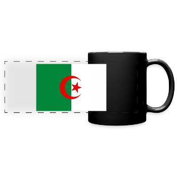 Drapeau de l'Algérie - Mug panoramique uni - noir - Devant