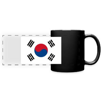 Drapeau de la Corée du Sud - Mug panoramique uni - noir - Devant