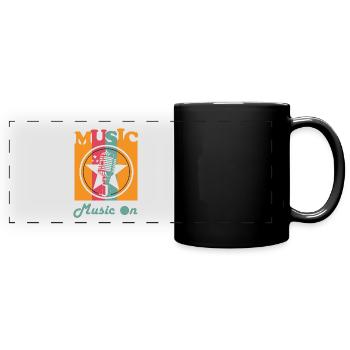 Music Stage - Full Colour Panoramic Mug - black - Front