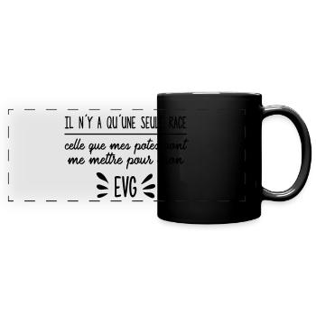 There is only one race - Full Colour Panoramic Mug - black - Front