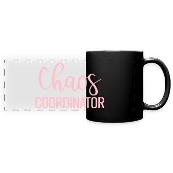 Chaos Coordinator Funny Mom Mom - Full Colour Panoramic Mug - black - Front