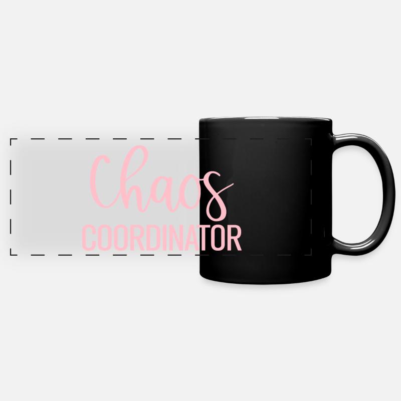 Chaos Coordinator Lustiges Mama Mutter - Panorama-Tasse farbig - Schwarz