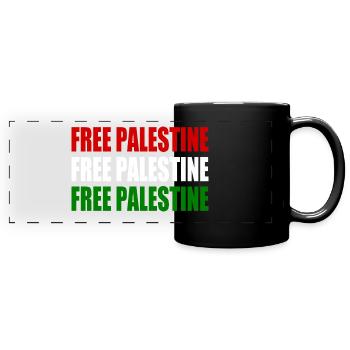 Free palestine - Full Colour Panoramic Mug - black - Front